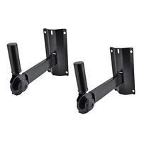 Pyle PSTNDW15 Dual Universal Adjustable Wall Mount Speaker Bracket Stands with Angle, Tilt, Rotation Adjustment (Pair)