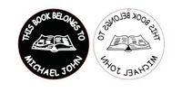 New Customized Round IDEAL Chrome Color Desk TOP Embosser - This Book Belongs to - - Great Gift idea