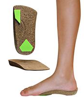 KidSole 3/4 Length Cork Neon Shield Arch Support Insole for Kids with Foot Pronation, Flat feet, or Any Other undiagnosed Arch Support Issues. (Kids Size 4-7.5)