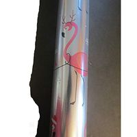 Flamingo Santa Silver Christmas Wrapping Paper 1 roll 25 sq ft