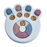 sakd Puppies Intelligence Feeding Bowl Dogs Slow Feeding Training Tools Pet Puppy Puzzle Games Advanced Smart Beginner Dog Feeder (Blue)