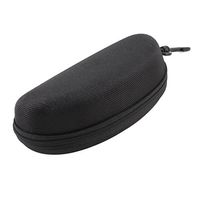 uxcell Nylon Eyewear Hard Case Eyeglasses Sunglasses Box Black 2.7 inches High w Hook