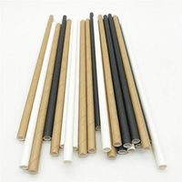 Paper Straws biodegradable, eco-friendly, disposable 300 bulk pack drinking straws/cake pop sticks in white, black and brown for crafts, parties, events, weddings, restaurants