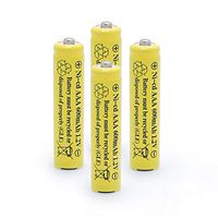 QBLPOWER 1.2v AAA NiCd 600mAh Triple A Rechargeable Battery Cell for Outdoor Solar Lights Garden Lamp (4 Pack AAA)