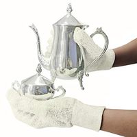 EvridWear Sterling Silver Polishing Cleaning Gloves with Terry Loop Cloth, Anti-Tarnish Removal Gloves for Jewelry, Gold, Brass, Copper, Ring, Stainless, Metal, 2 Sizes (S/M)