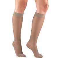 Truform Sheer Compression Stockings, 15-20 mmHg, Women's Knee high Length, 20 Denier, Taupe, 3X-Large