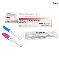 RollingBronze 2 Pcs Early Pregnancy Midstream Test Kits Urine HCG Testing Early Home Pregnancy Test Strips
