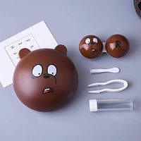 iBelly Contact Lens Case Cute Cat Portable Contacts Lenses Travel Kit with Tweezers Container Holder Mirror -Easy Carry
