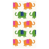 Caspari Elephant Parade Facial Tissue Hankies in Green & Orange - Pack of 10