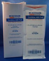 McKesson White Abdominal Pad, 8 X 10 Inch - 360 Per Case