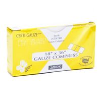Unitized Gauze Bandage Compress 18x36 2/bx
