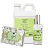 The Good Home Fragrance Fabric Softener 64 Oz, Sheet and Clothing Linen Spray 4 Oz, Closet and Drawers Sachets 0.5 Oz Pure Grass, Improves Sleep, Refreshes Clothes and Linen All Natural Freshener