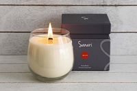 SANARI – Organic Aromatherapy Candles, Stemless Wine Glasses, Zen Candles, Fragrance Free, Non Toxic, Essential Oils, Non GMO Soy, Vegan & Made in the USA - Pine, Douglas Fir & Mint, 8oz