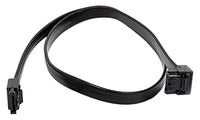 5 Pack, 24 inch SATA 6Gbps Cable w/Locking Latch 90 Degree to 180 Degree Black, CNE534190