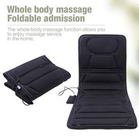 Multi-Function Shiatsu Massage Mat, Full Body Heated Massage Mattress, Remote Control, for Home Office and Car Use, Black