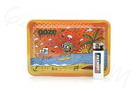 Bundle - 2 Items - OOZY Tobacco Rolling Paper Mini Tray(5" x 7") with Patriot Disposable Lighter