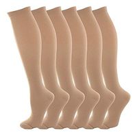 Compression Socks Women Men 20-30 mmHg-6 Pairs Compression Socks for Men 20-30 mmhg Best Knee High Medical Compression Stockings Men Blood Circulation Travel,Sports,Pregnancy,Medical,Nursing,Flight