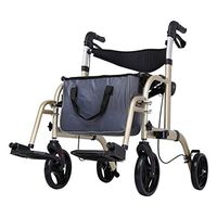 Walkers Foldable Aluminum Elderly Portable Cart Shopping Cart Ergonomic Design Gift (Color : Blue, Size : 8580cm)