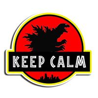 Keep Calm Sticker Godzilla Stickers Waterbottle Sticker Tumblr Stickers Laptop Stickers Vinyl Stickers