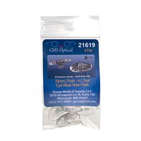 GMS Optical® Soft Silicone Oval Shaped Nose Pads for Eyeglasses (4 Pair, Oval-Shape Click-ON 19MM)