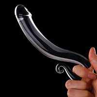 Unique Double Sided Ended Glass Quite Smooth Mini Small Clear Glass Stick for Women Men Female Male Beginners MKIF4