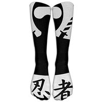 CYMO Ninja Figure Kanji Unisex Sports Socks Tube Socks Knee High Compression Sports Athletic Socks Tube Stockings Long Socks