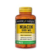 Mason Vitamins Niacin (Niacinamide) 500 mg Tablets, 60 Count