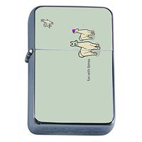 Llamas Flip Top Dual Torch Em1 Smoking Cigarette Silver Refillable Dual Flame