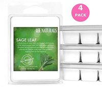 Lee Naturals Classic Collection - (4 Pack) SAGE Leaf Premium All Natural 6-Piece Soy Wax Melts. Hand Poured Naturally Strong Scented Soy Wax Candle Cubes