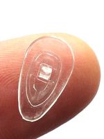 ASKANA 6 Pairs Tear Drop Silicone Nose Pads Screw in 17mm/~0.7''