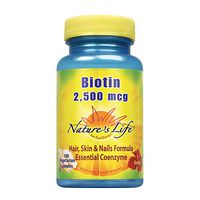 Nature's Life Biotin Veg Capsules, 2500 Mcg, 100 Count
