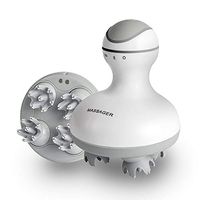 Scalp Head Massager, Electric Handheld Hair Brush Deep Kneading Body Muscle Relax Shiatsu Massage with Charging Base Rechargeable.