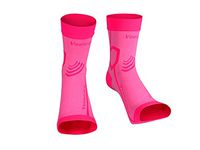 Veencare Foot Sleeves Plantar Fasciitis Compression Sock for Men & Women, Ankle Support, Unisex, 1 Pair, Arch Pain, Foot Swelling & Ankle Injuries (S-M, Pink)