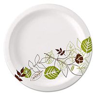 Dixie UX9WS Pathways Soak-Proof Shield Paper Plates, 8 1/2, Grn/burg, 125/pk, 4 Pks/ct