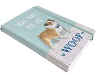 Punch Studio Hard Cover Glossy Highlights Bungee Journal ~ Bulldog, You had me at Woof 65585