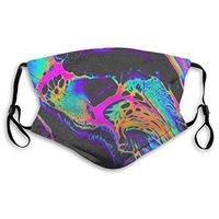 Soft Earloop Face Cover, Anti-Dust Pollenm Smog Mouth-Muffle with Adjustable Elastic Band - Windproof Psychedelic Art Half Face Mouth Cover