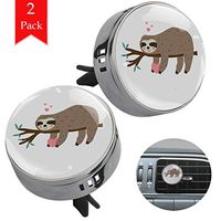 Love Brown Sloth 01 Aromatherapy Diffuser Car Essential Oil Diffuser Air Freshener Deodorant Personal Care Aromatherapy 1.33x1.83in