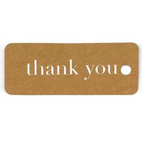Hortense B. Hewitt Kraft Thank You Silver Foil Gift Tags - 3 1/4in. X 1 1/4in. - 75 Pack