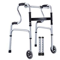 MYJZY Folding Upright Walker for Seniors,Rolling Medical Aluminum Alloy Walkers with Height Adjustable,Portable Toilet Handrail for Disabled,Elderly