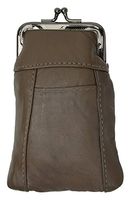 New Design Genuine Leather Cigarette Case with Lighter Pouch By Marshal (Dark Brown)