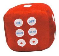 Plush FM Scan Dice Shaped Radio - RED