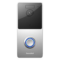RemoBell WiFi Video Doorbell (Battery Powered, Night Vision, 2-Way Audio, HD Video, Motion Sensor) (Silver)
