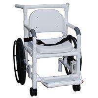 MJM International 131-18-24W-FS-MRI Self Propelled 18" Transport Chair with Full Support Seat and Back