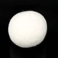 2 X Sheep 6CM Wool Dryer Balls Reusable Natural Fabric Softener White
