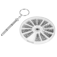 1000PCS/Box Eyeglass Sun Glasses Repairing Screws Nuts Repair Tool with Screwdriver