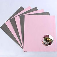 Square Double Color Creative Magic Wrapping Paper, Packaging Materials,Suitable for Flower Shop, Household, Bouquet Packaging 4 Sets/Package(2package),Black