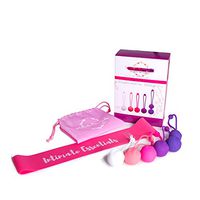 Intimate Essentials Kegel Balls for Tightening Pelvic Floor & Bladder Control Exercises - Doctor Recommended Set of 5 Silicone Kegel Weights with Mini Resistance Band for Women: Beginners & Advanced