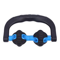 Airpow Muscle Roller Equipment - Handheld Foot Leg Calf Massager Acupressure Roller for Stress Pain Relief D-Shaped - Portable Body Massage Rollers for Deep Tissue Pain Relief (Blue)