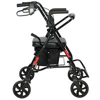 ZWJ-Rolling Walkers Senior Four-Wheel Walker with seat can Rest at Any time, Light and Portable, can be Used to Buy Food and Shop