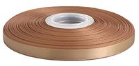 DUOQU 3/8 inch Wide Double Face Satin Ribbon 50 Yards Roll Multiple Colors Tan